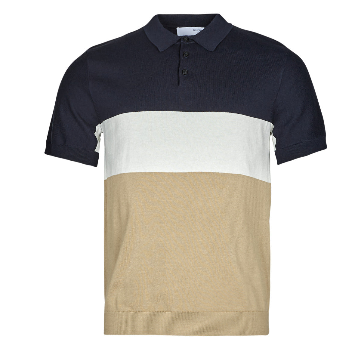 Polo Uomo Selected SLHMATTIS SS KNIT BLOCK POLO B Multicolore