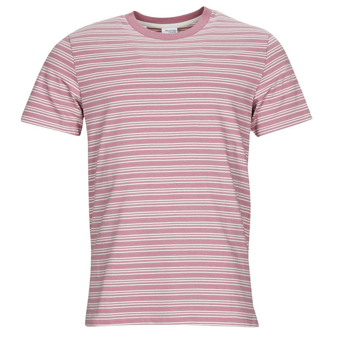 T-shirt Uomo Selected SLHANDY STRIPE SS O-NECK TEE W Multicolore