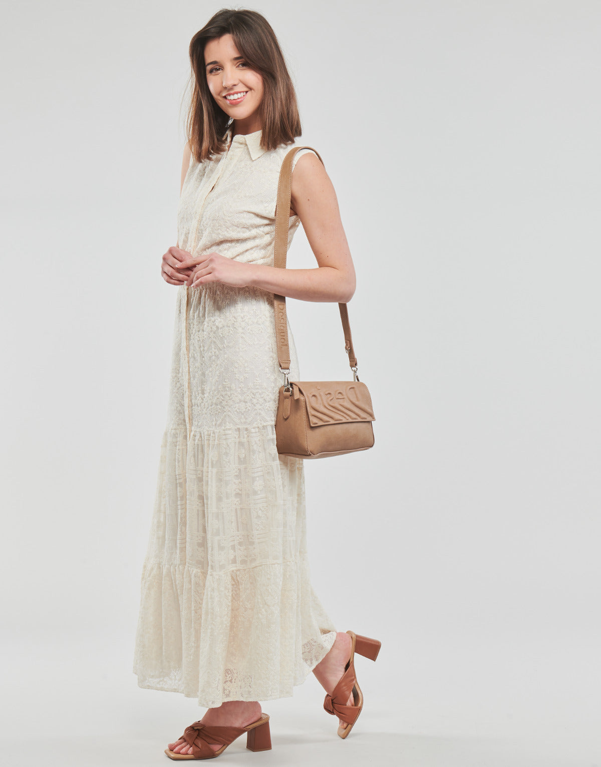Abito lungo Donna Desigual VEST_MOON Beige