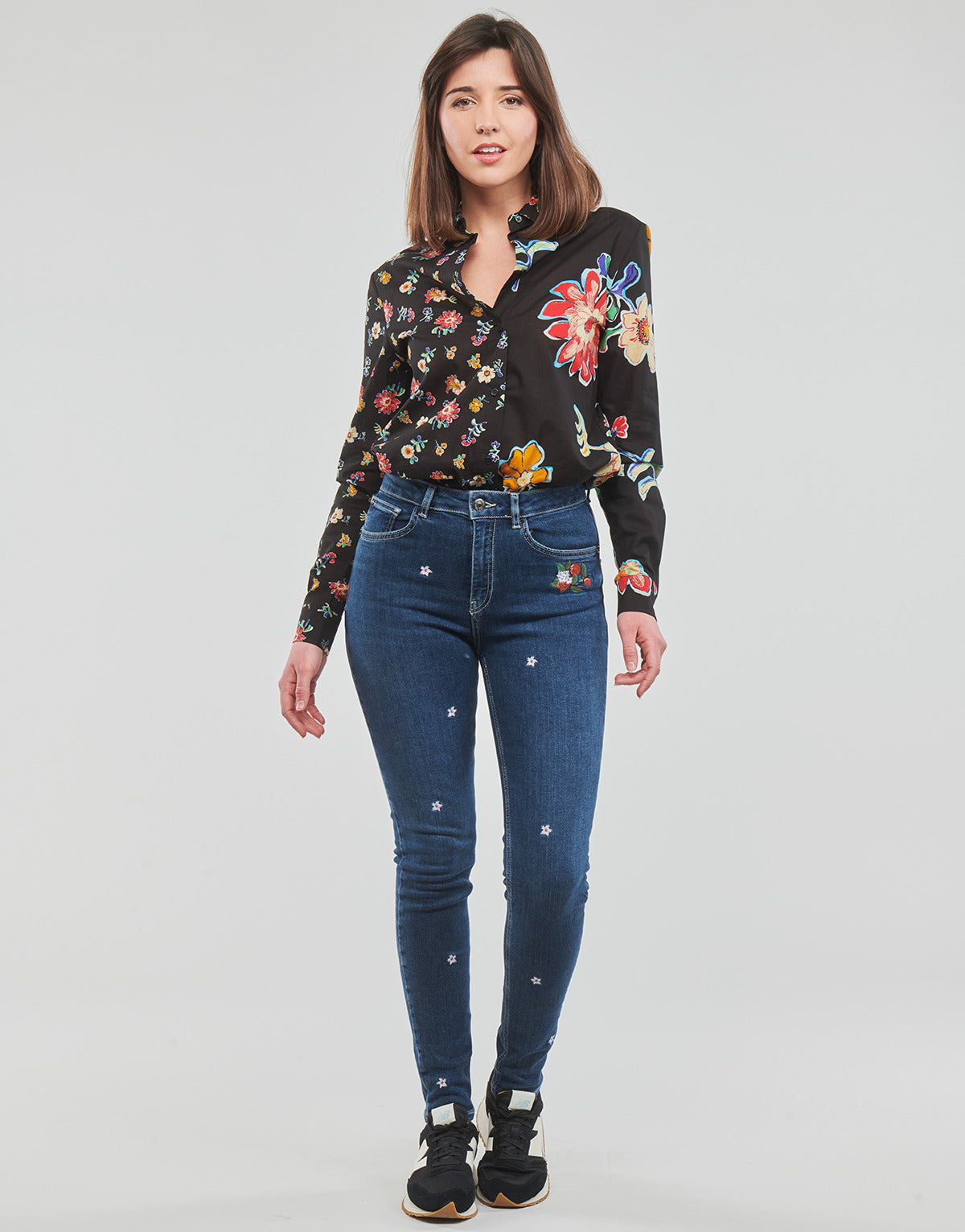 Jeans Slim Donna Desigual DENIM_NANI Blu
