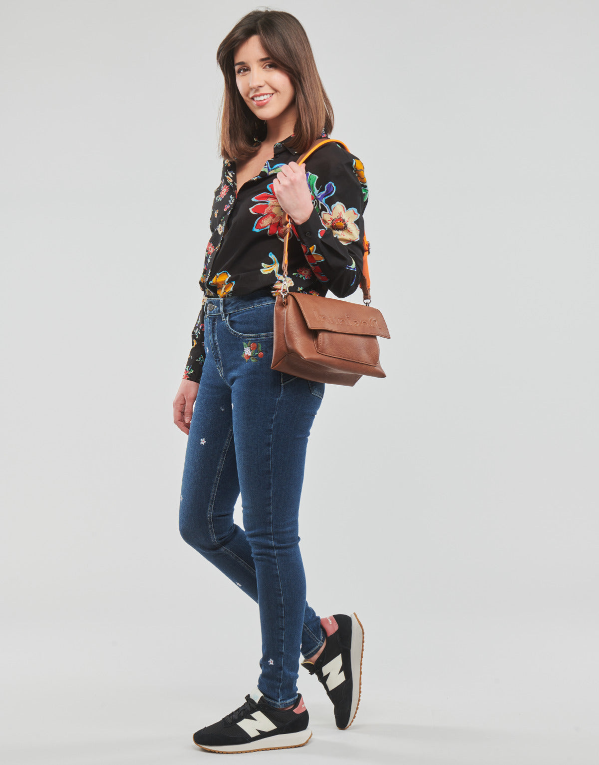 Jeans Slim Donna Desigual DENIM_NANI Blu