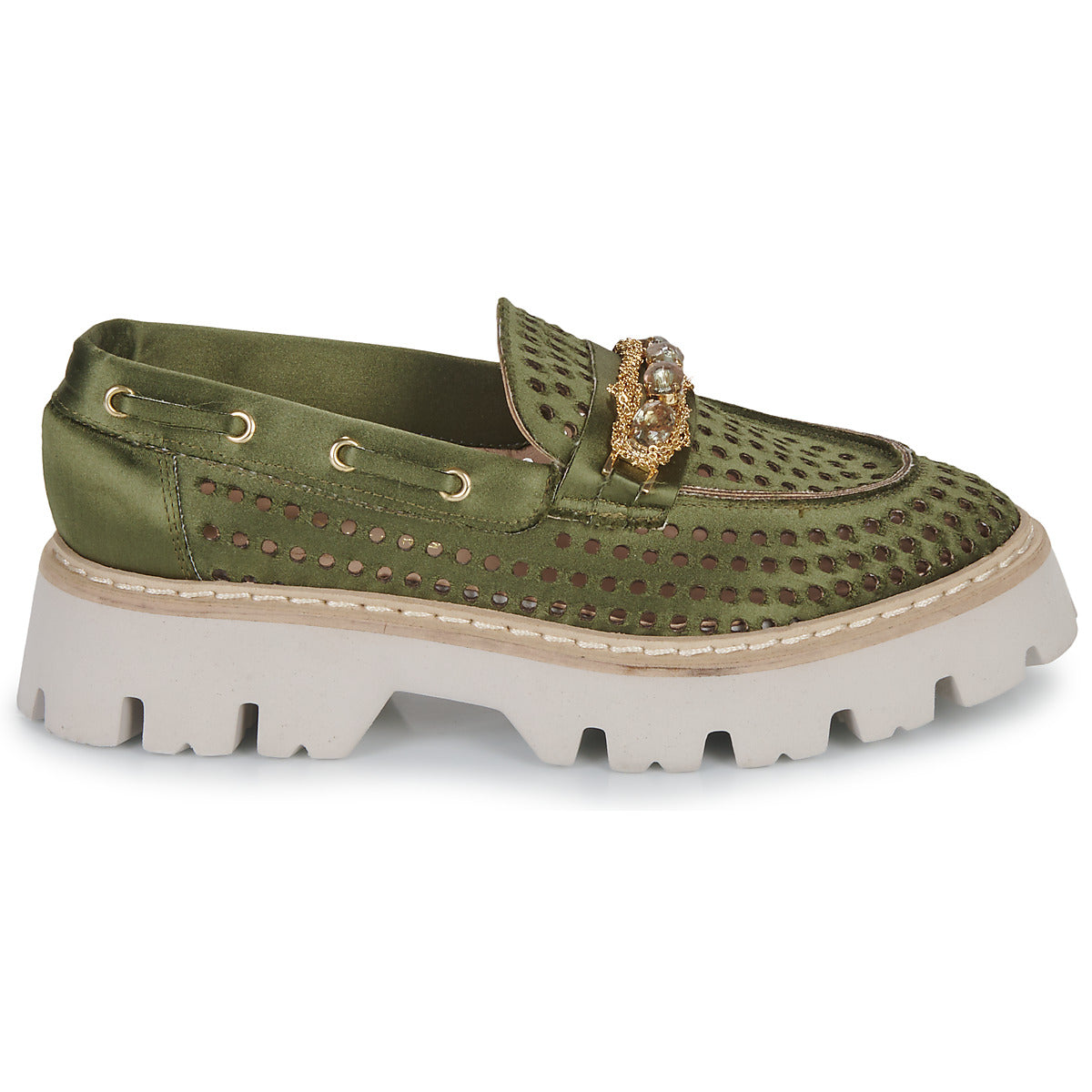Scarpe Donna Fru.it 8149-999-ANFIBIO-MILITARE-ORO Kaki