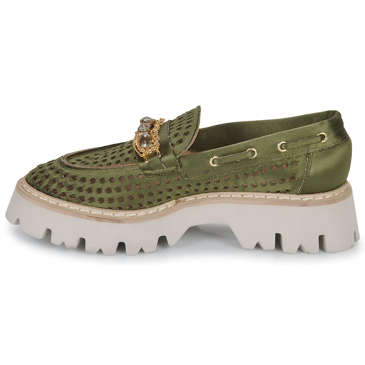 Scarpe Donna Fru.it 8149-999-ANFIBIO-MILITARE-ORO Kaki