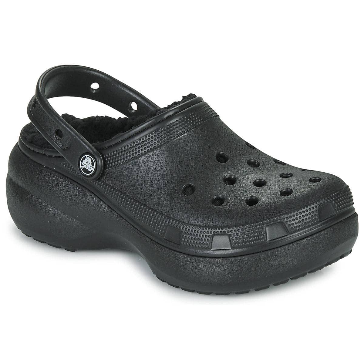 Scarpe Donna Crocs Classic Platform Lined Clog W Nero