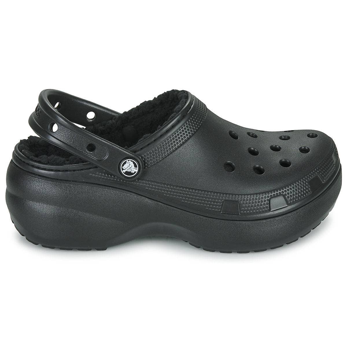 Scarpe Donna Crocs Classic Platform Lined Clog W Nero