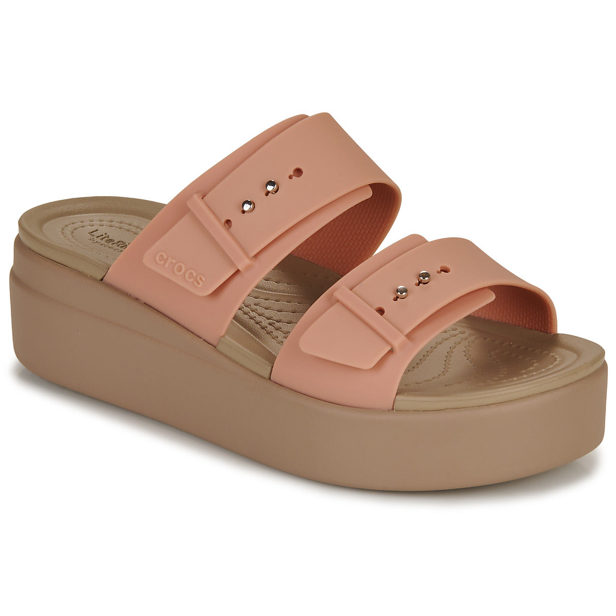 Sandali Donna Crocs  Brooklyn Buckle LowWdg  Rosa