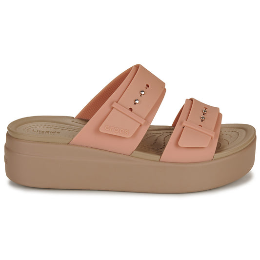 Sandali Donna Crocs  Brooklyn Buckle LowWdg  Rosa