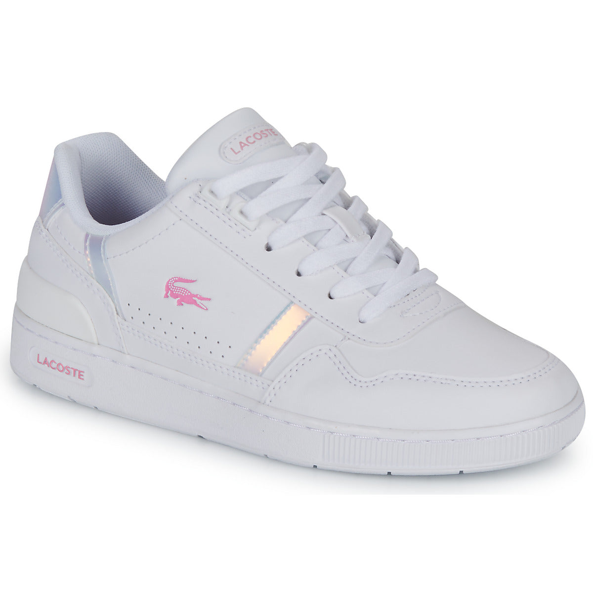 Scarpe bambini ragazza Lacoste T-CLIP Bianco