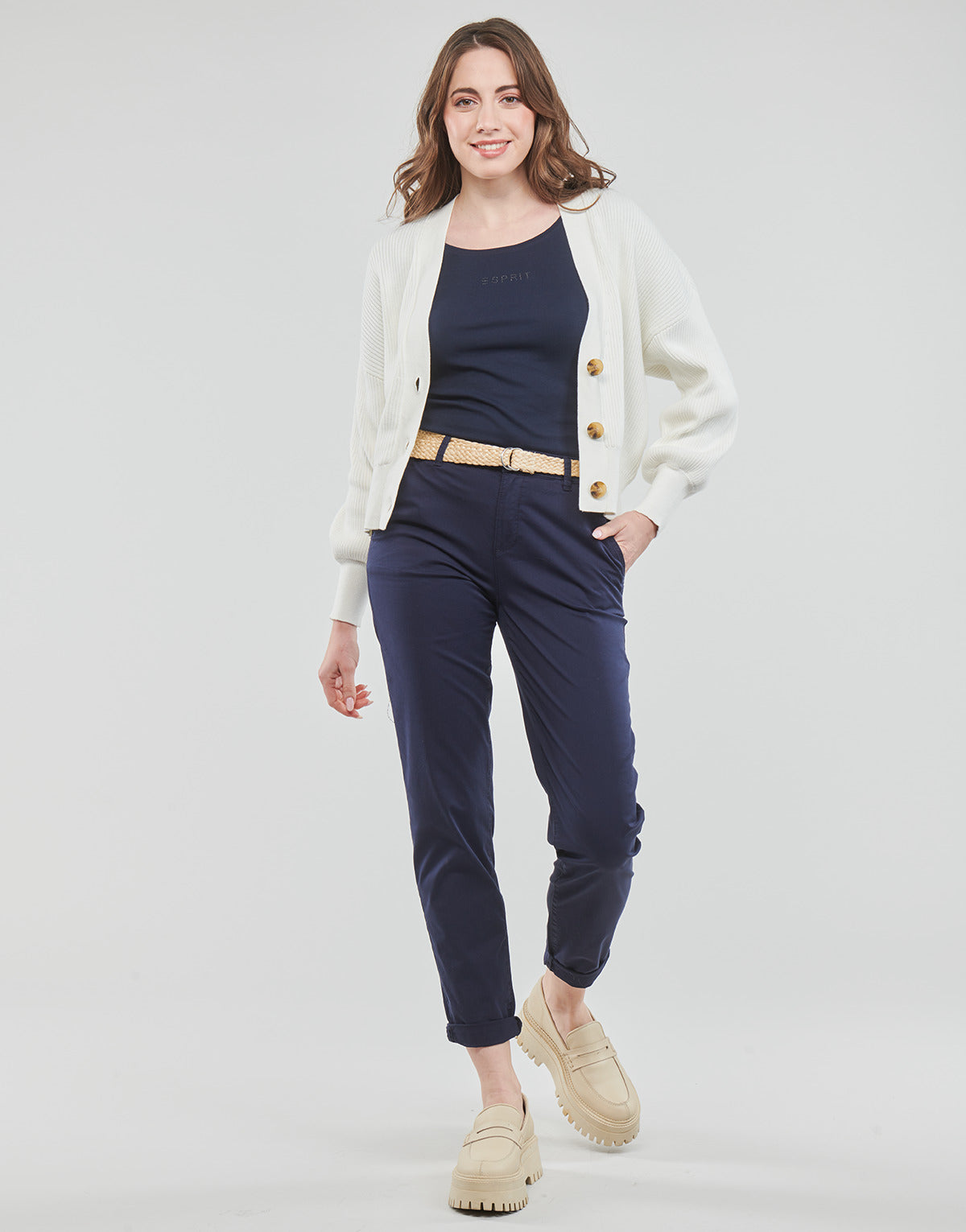 Gilet / Cardigan Donna Esprit cardigan Bianco