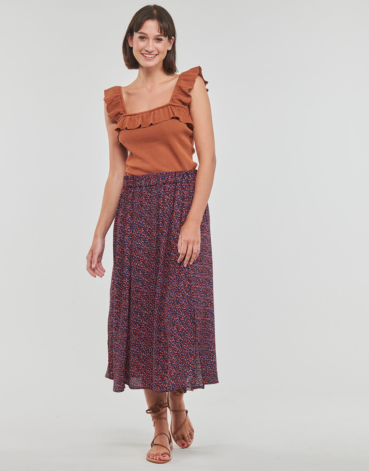 Gonna Donna Esprit skirt midi aop Multicolore