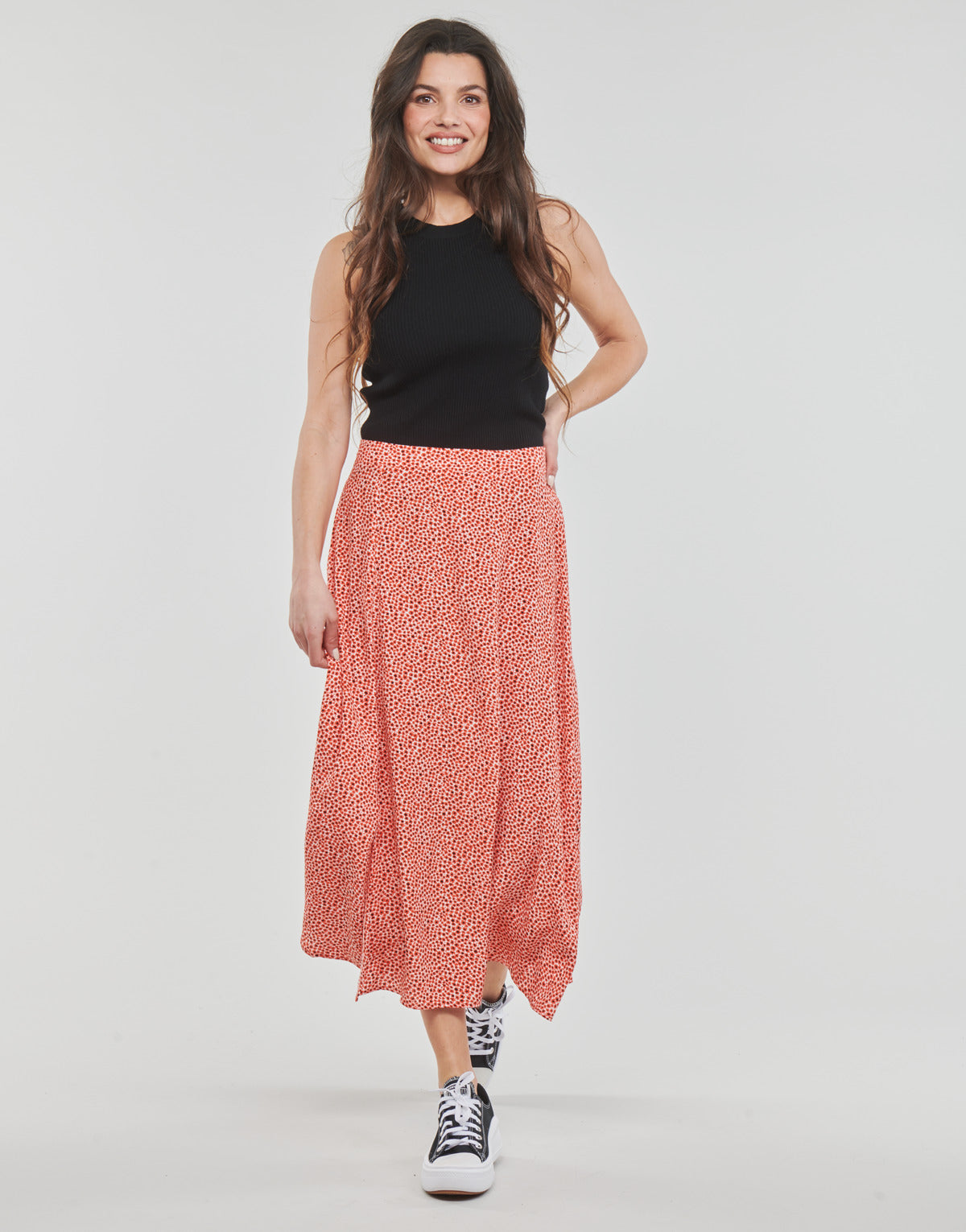 Gonna Donna Esprit skirt aop Rosso