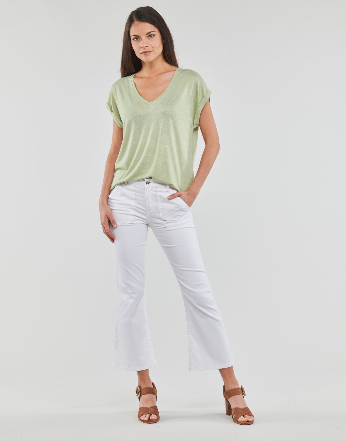 Jeans Flare Donna Les Petites Bombes FAYE Bianco