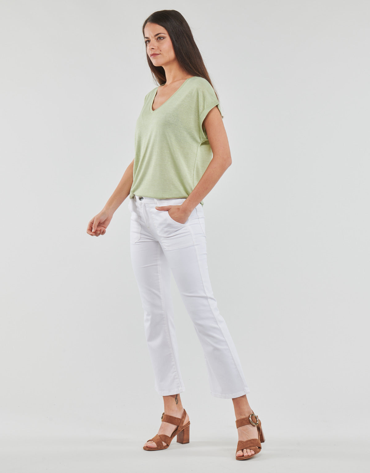 Jeans Flare Donna Les Petites Bombes FAYE Bianco