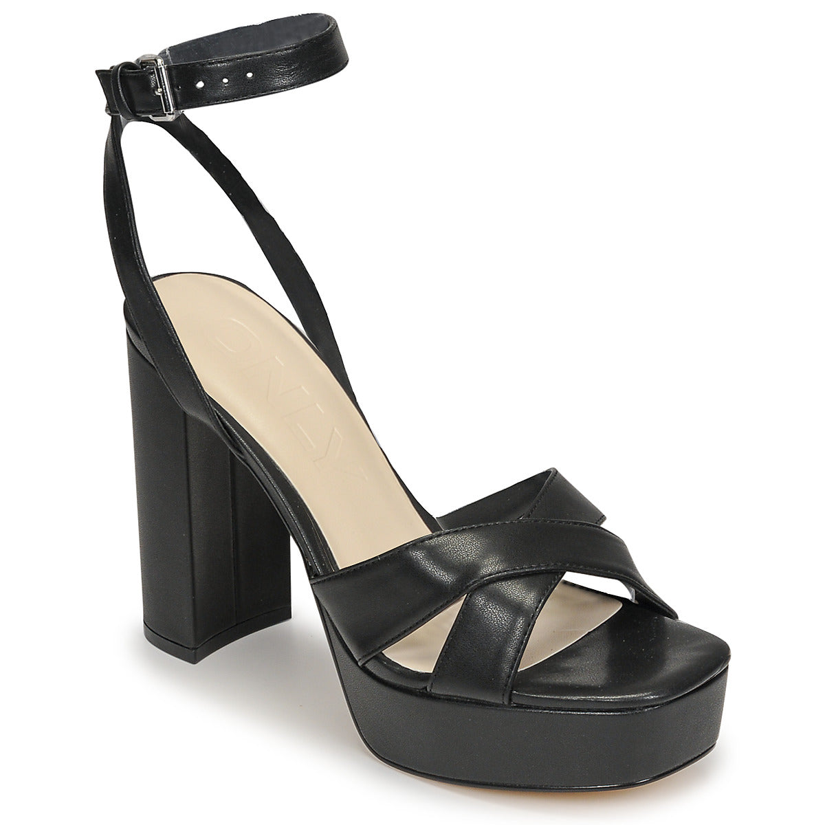 Sandali Donna Only ONLAUTUM-3 PU HEELED SANDAL Nero