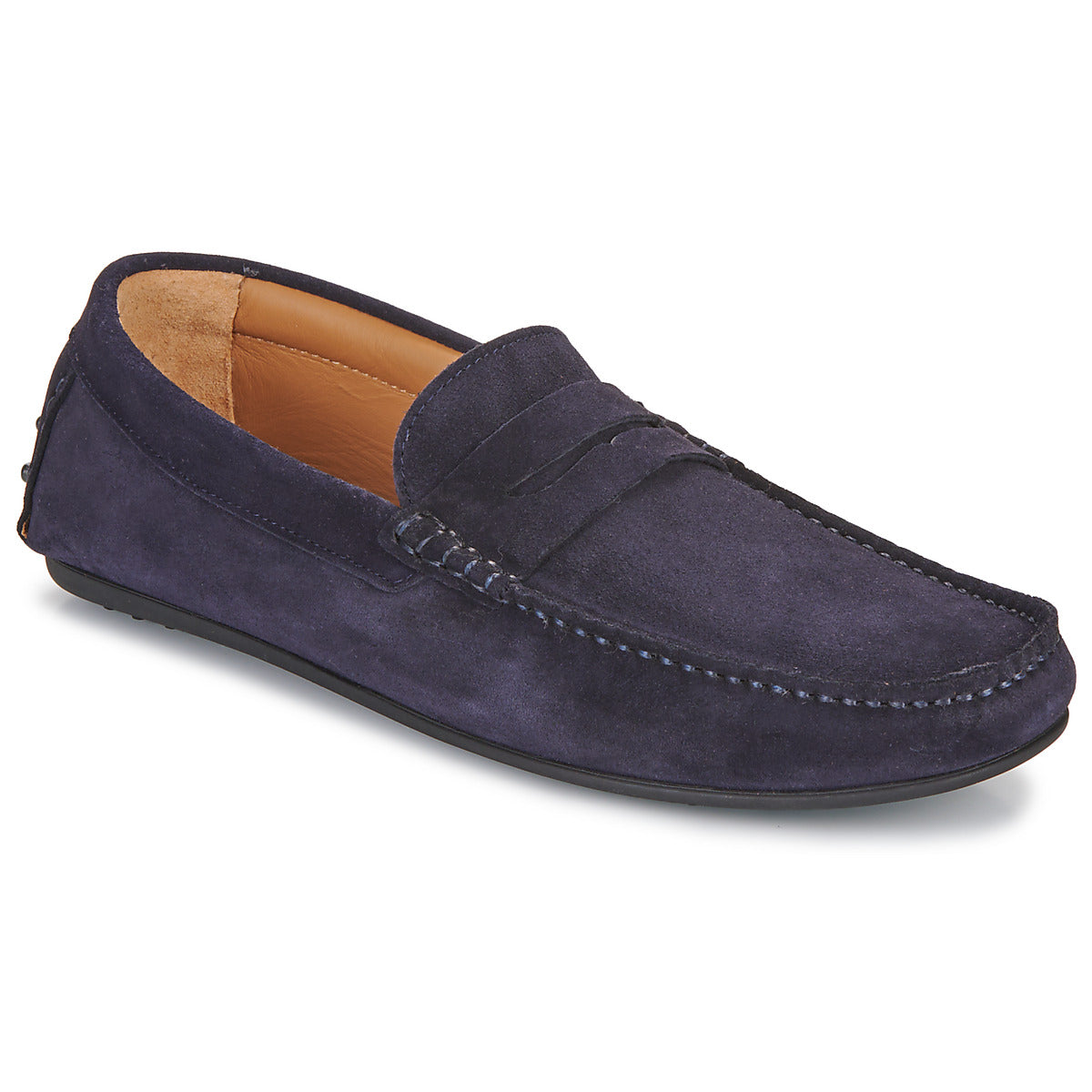 Scarpe Uomo Selected  SLHSERGIO SUEDE PENNY DRIVING  Marine