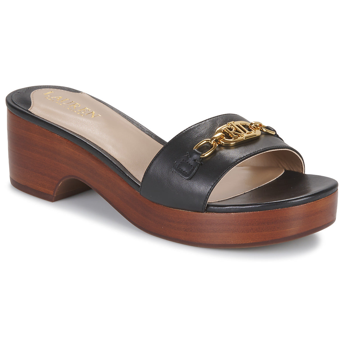 Scarpe Donna Lauren Ralph Lauren ROXANNE-SANDALS-FLAT SANDAL Nero