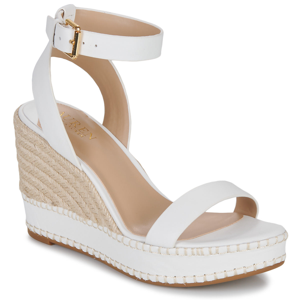 Sandali Donna Lauren Ralph Lauren HILARIE-ESPADRILLES-WEDGE Bianco