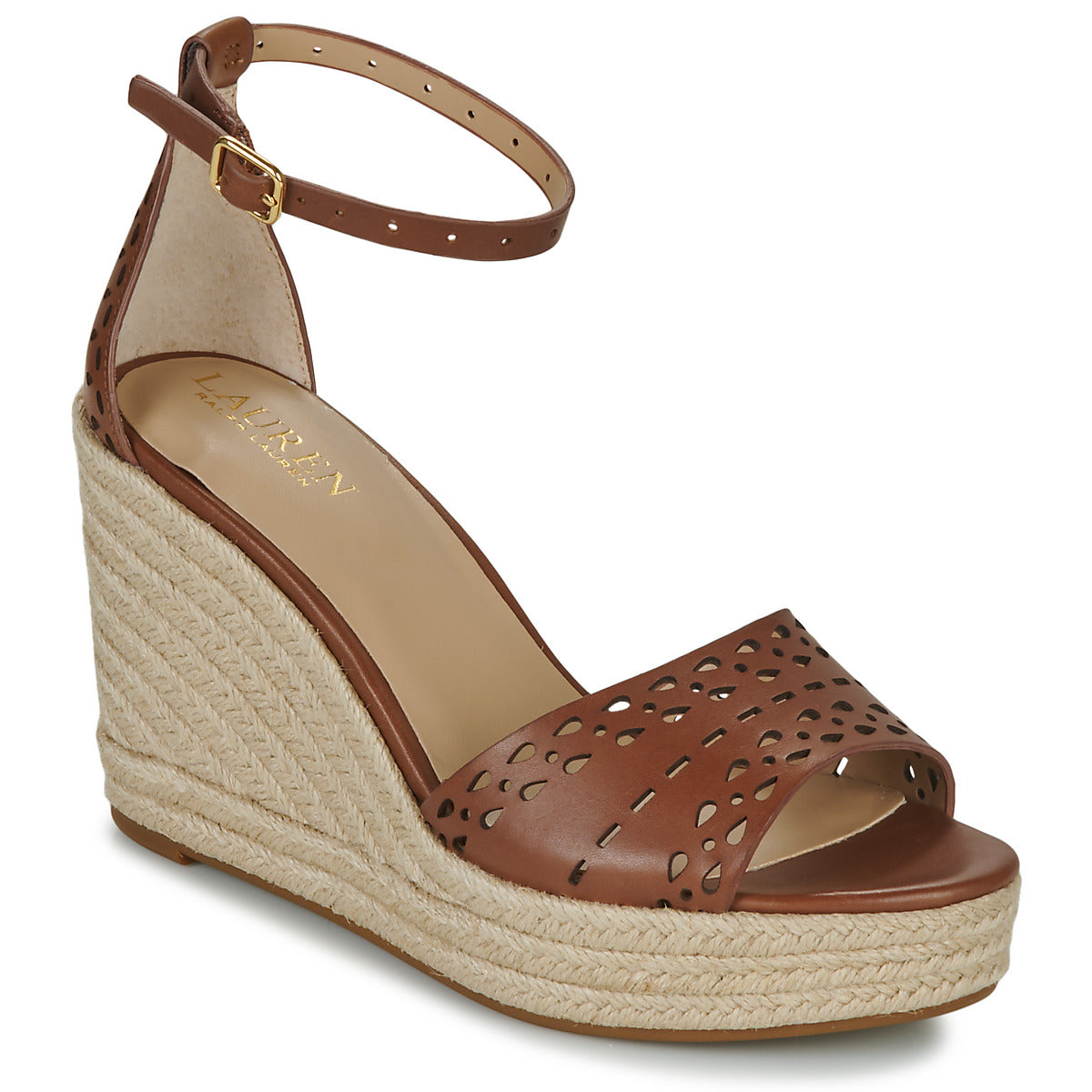 Sandali Donna Lauren Ralph Lauren HAANA-ESPADRILLES-WEDGE Marrone