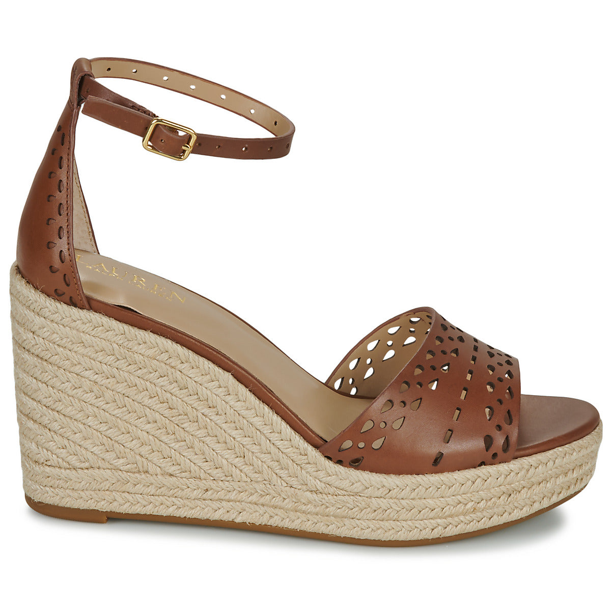 Sandali Donna Lauren Ralph Lauren HAANA-ESPADRILLES-WEDGE Marrone