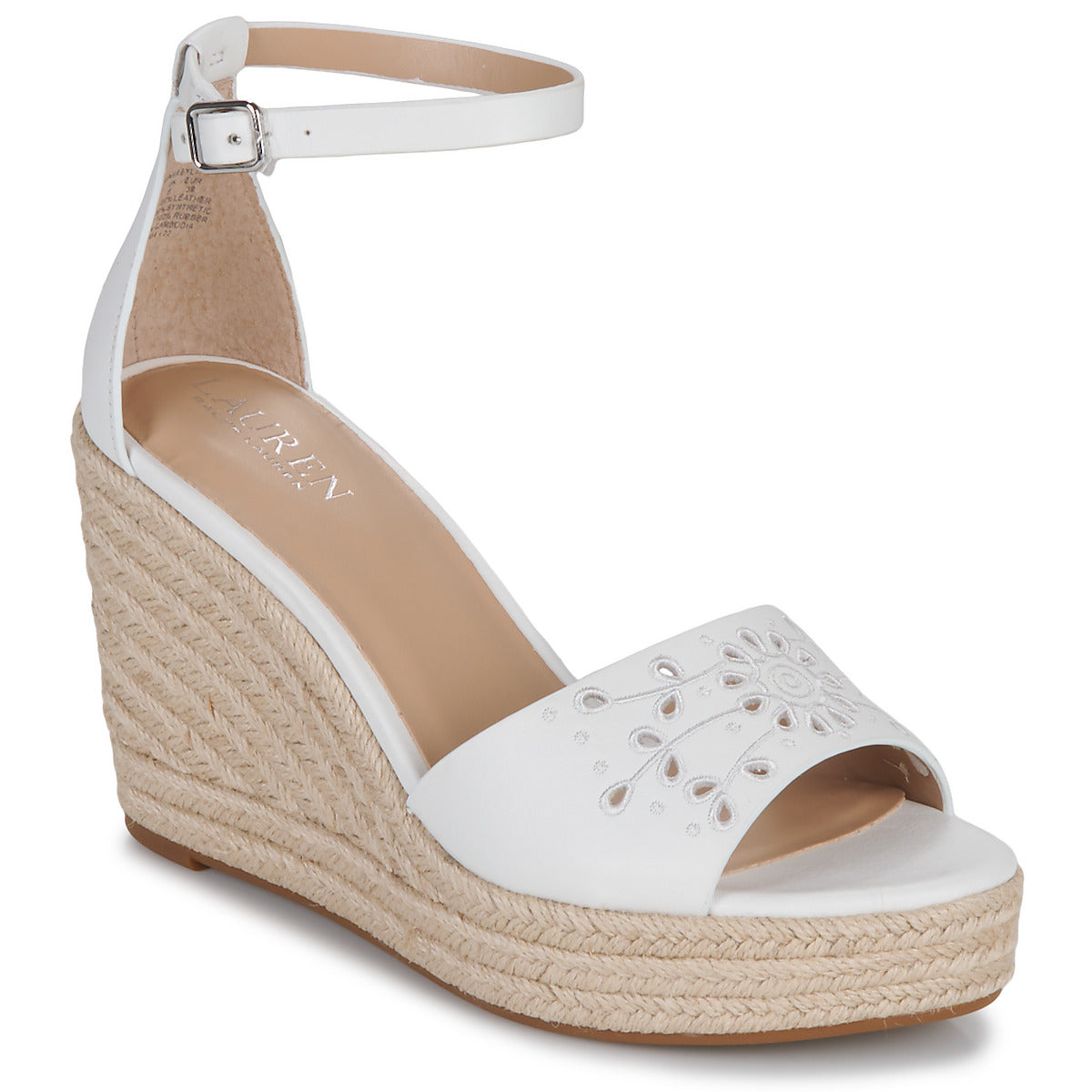 Sandali Donna Lauren Ralph Lauren HAANA-ESPADRILLES-WEDGE Bianco