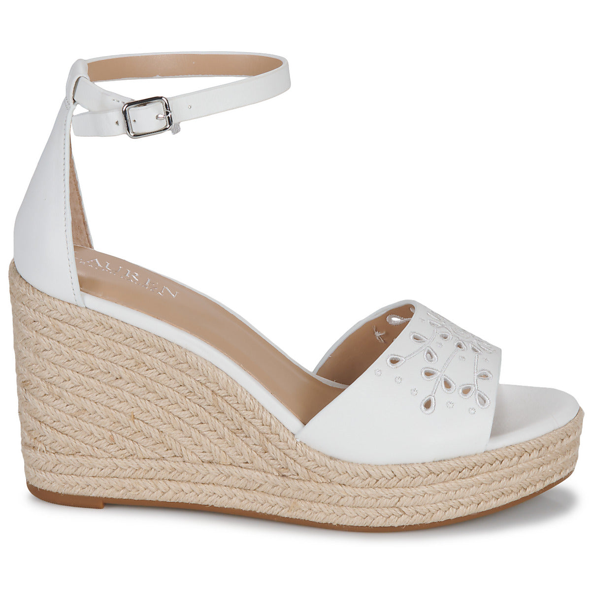 Sandali Donna Lauren Ralph Lauren HAANA-ESPADRILLES-WEDGE Bianco