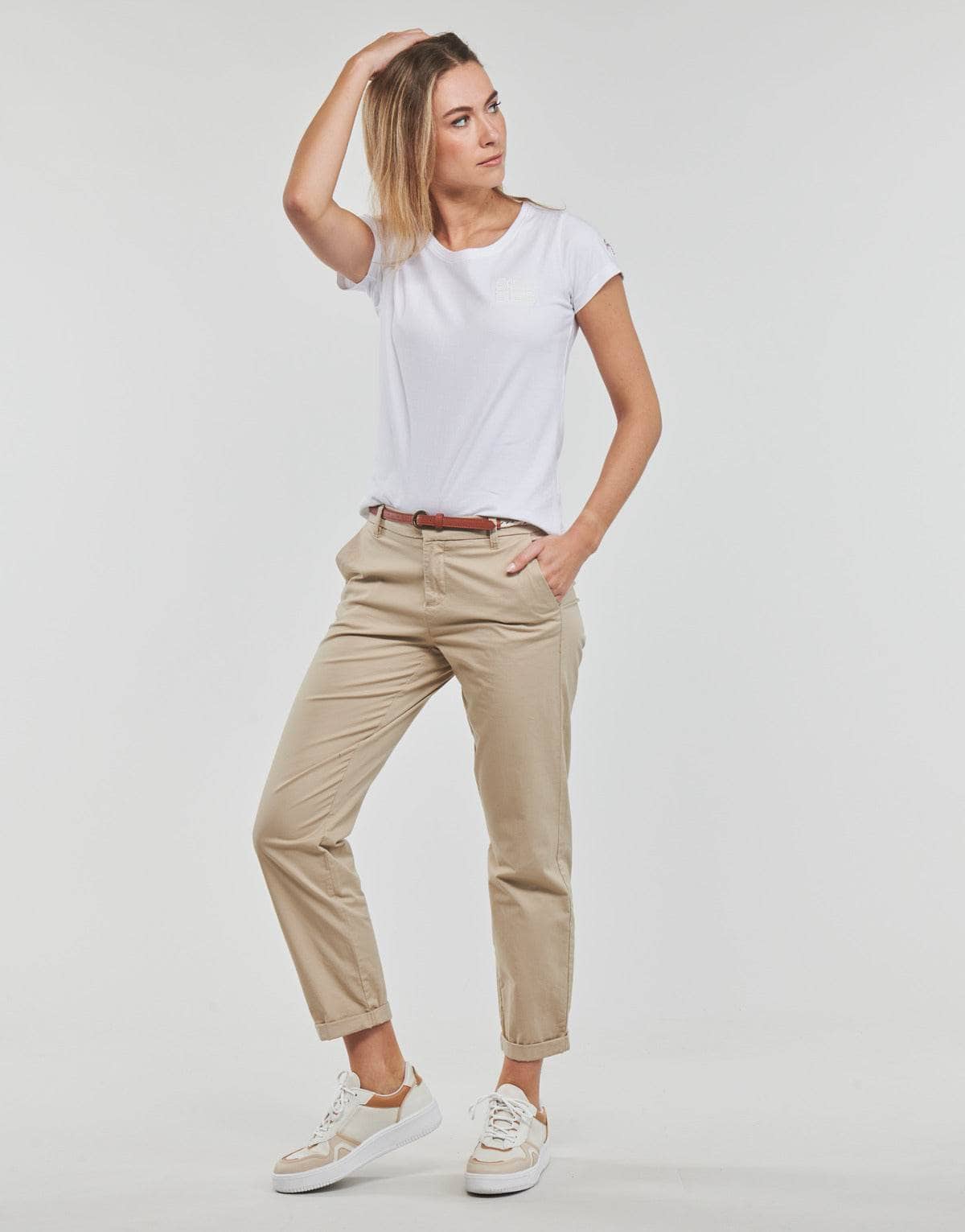 T-shirt Donna Geographical Norway JANUA Bianco