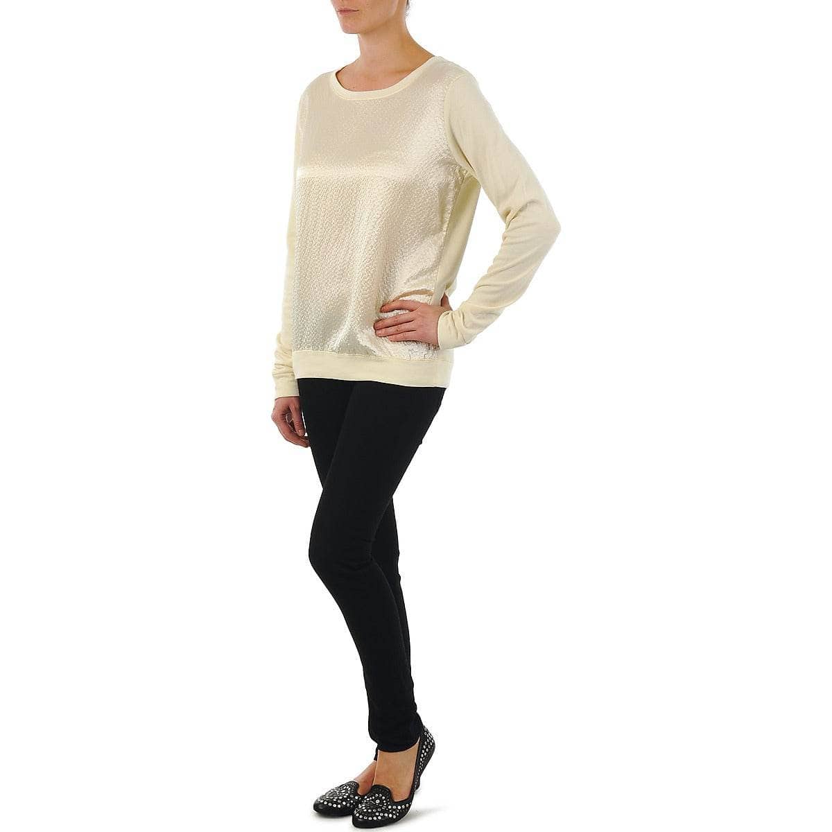 T-shirts a maniche lunghe Donna Majestic 237 Beige