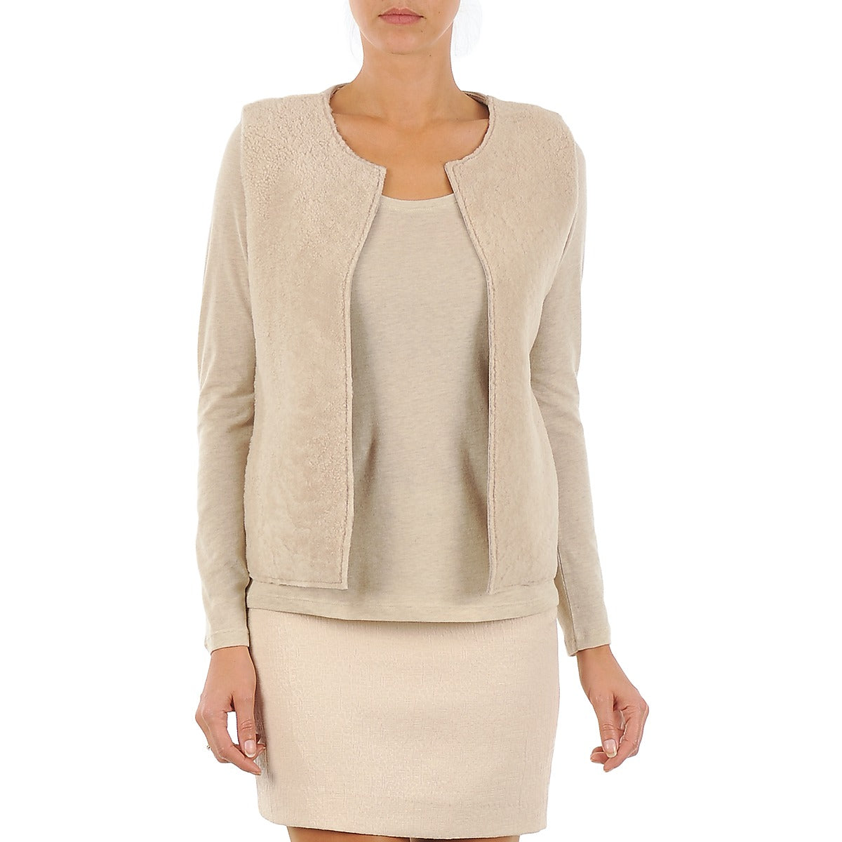 Gilet / Cardigan Donna Majestic 241 Beige