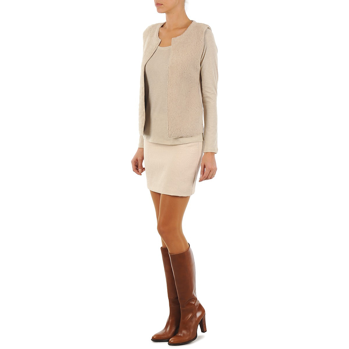 Gilet / Cardigan Donna Majestic 241 Beige