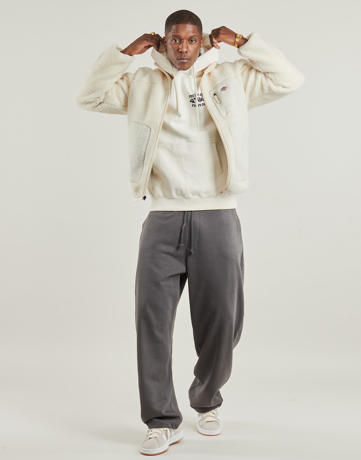 Felpa Uomo Dickies  MOUNT HOPE FLEECE  Bianco