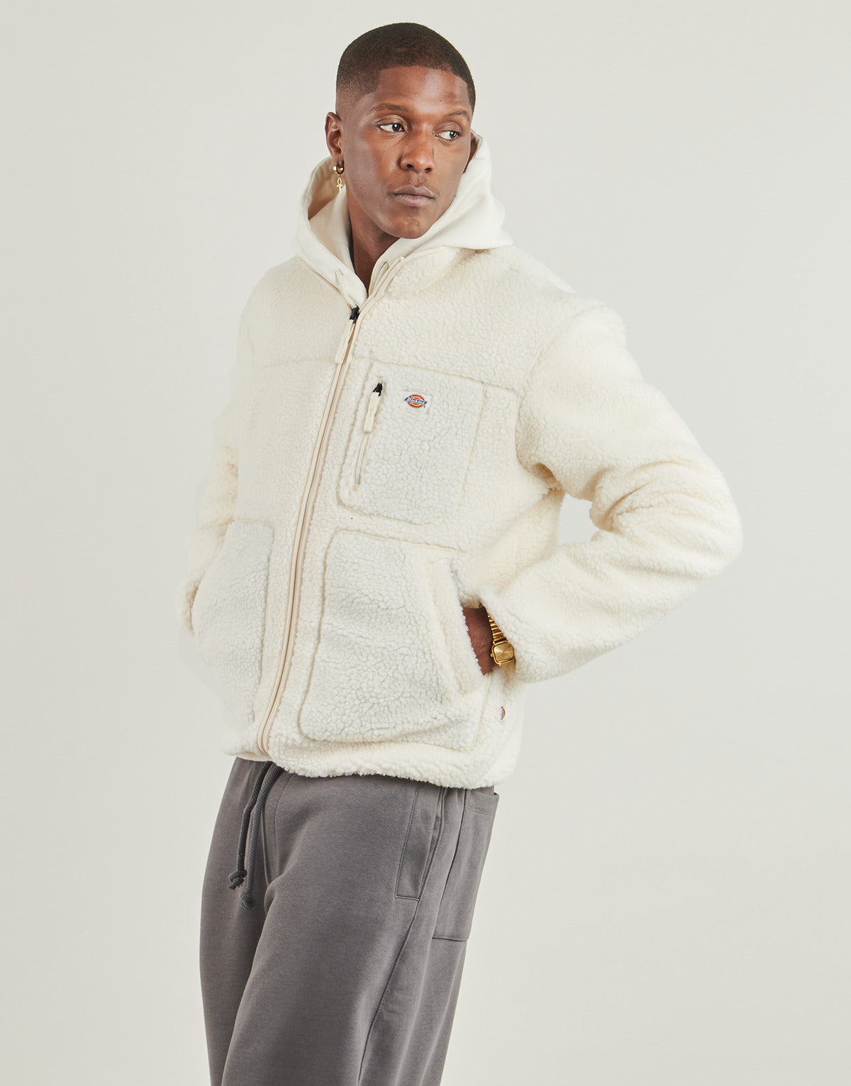 Felpa Uomo Dickies  MOUNT HOPE FLEECE  Bianco