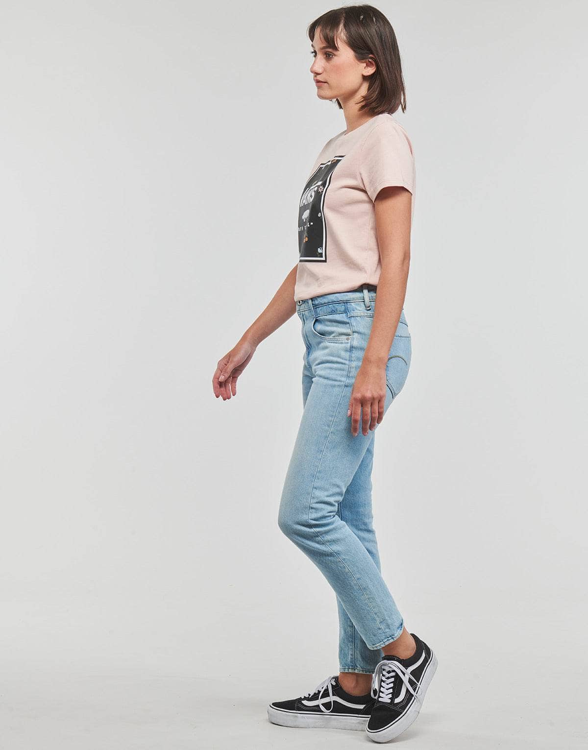 T-shirt Donna Vans MICRO DITSY BOX FILL Rosa