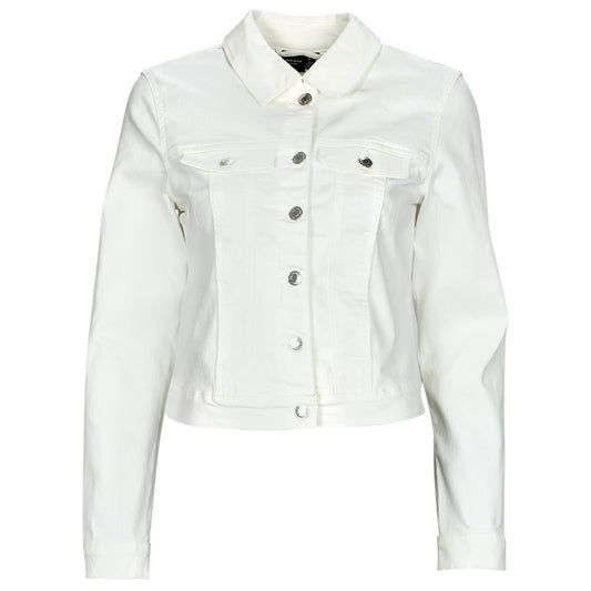 Giacca in jeans Donna Vero Moda VMLUNA LS SLIM DNM JACKET MIX GA NOOS Bianco