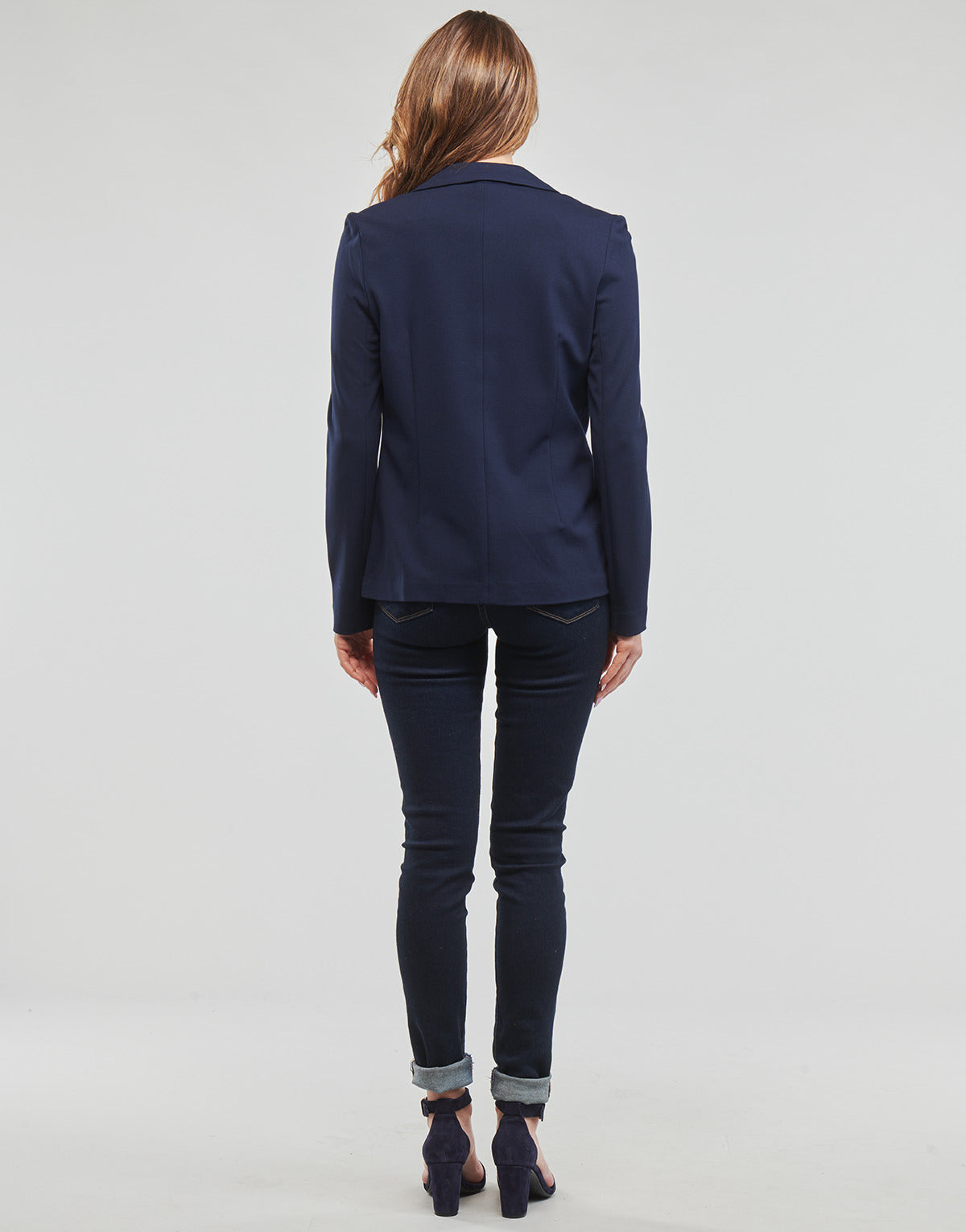 Giacca Donna Vero Moda VMEVA LS SLIM BLAZER W. GOLD BUTTON GA Marine