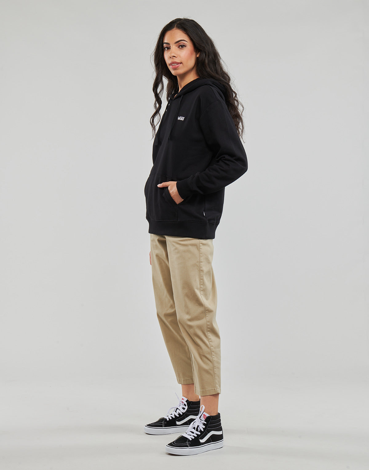 Felpa Donna Vans  FLYING V BFF HOODIE EMEA  Nero