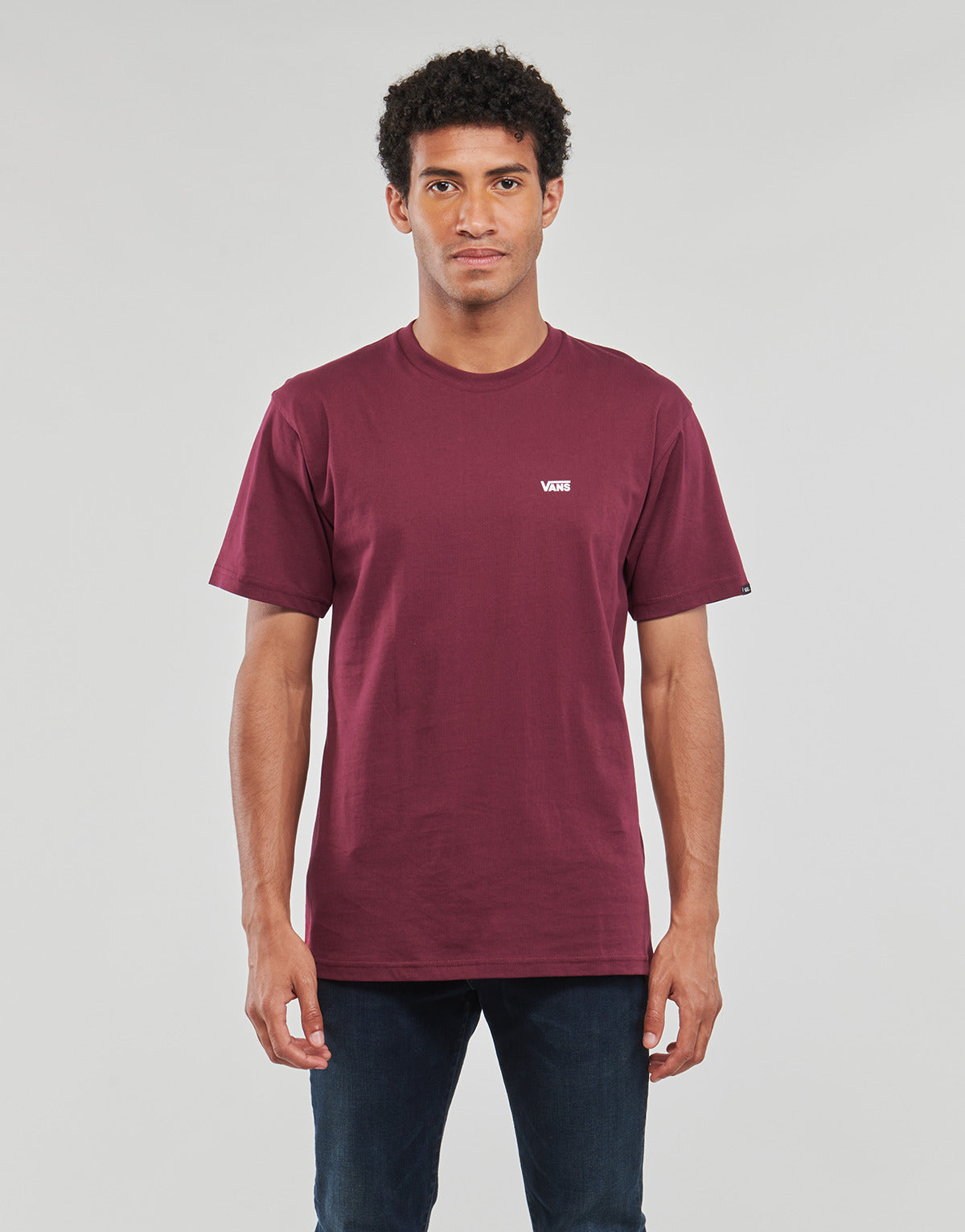 T-shirt Uomo Vans  MN LEFT CHEST LOGO TEE  Rosso