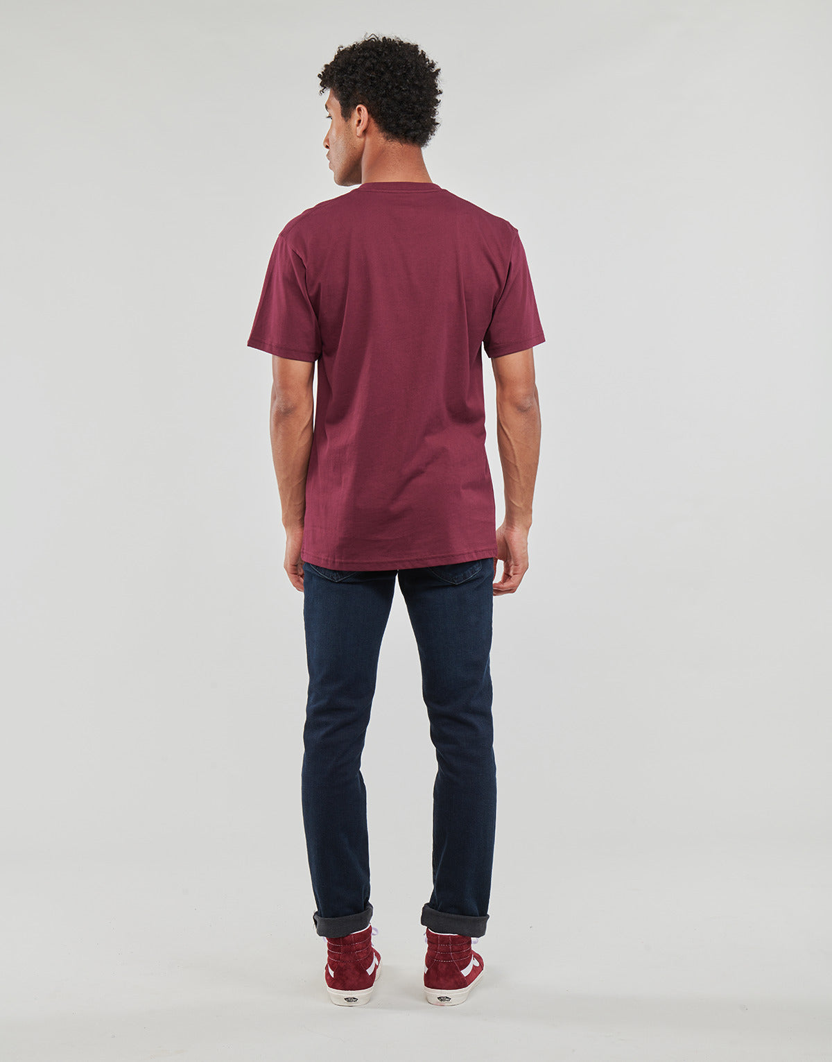 T-shirt Uomo Vans  MN LEFT CHEST LOGO TEE  Rosso