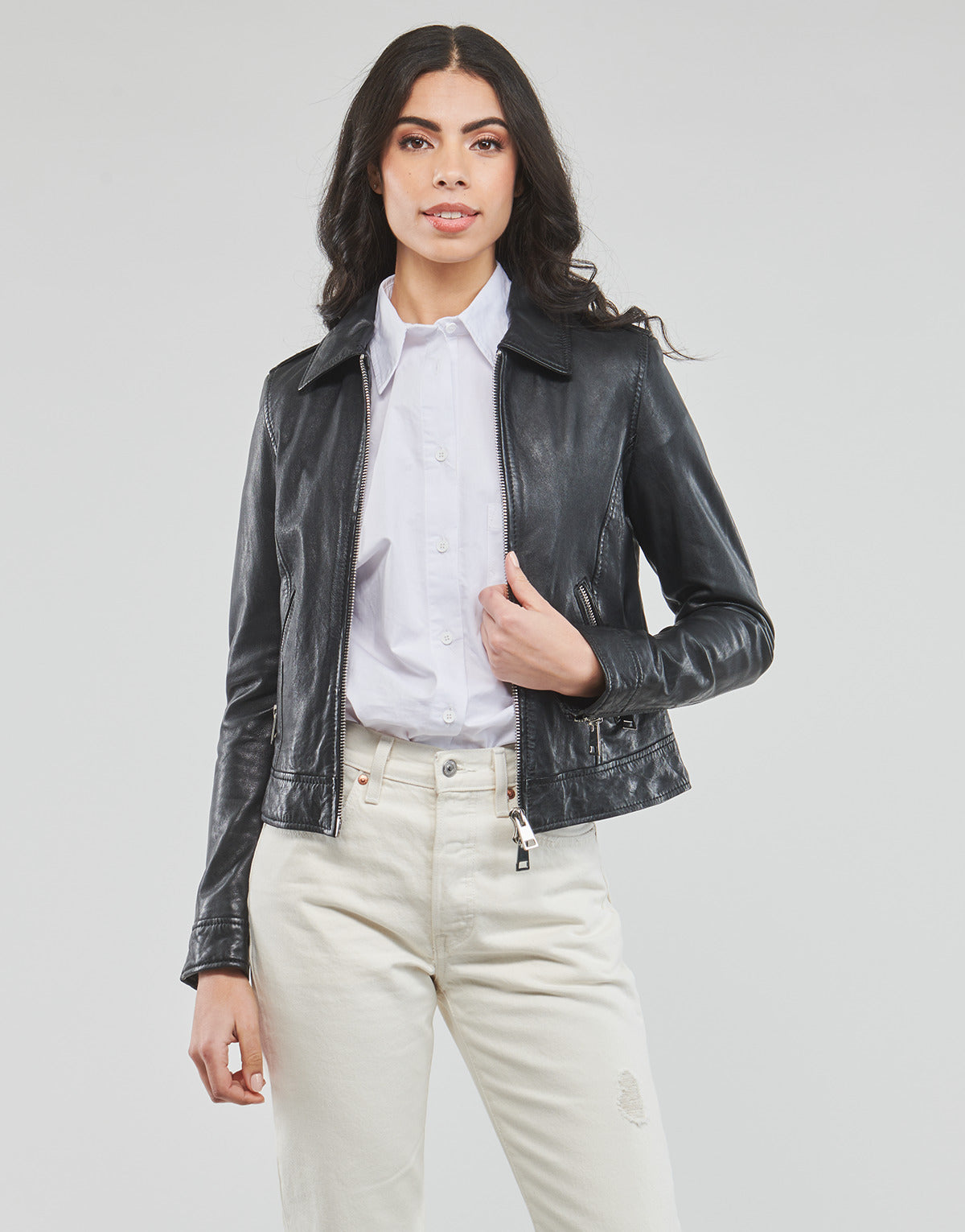 Giacca in pelle Donna Oakwood JADE 6 Nero