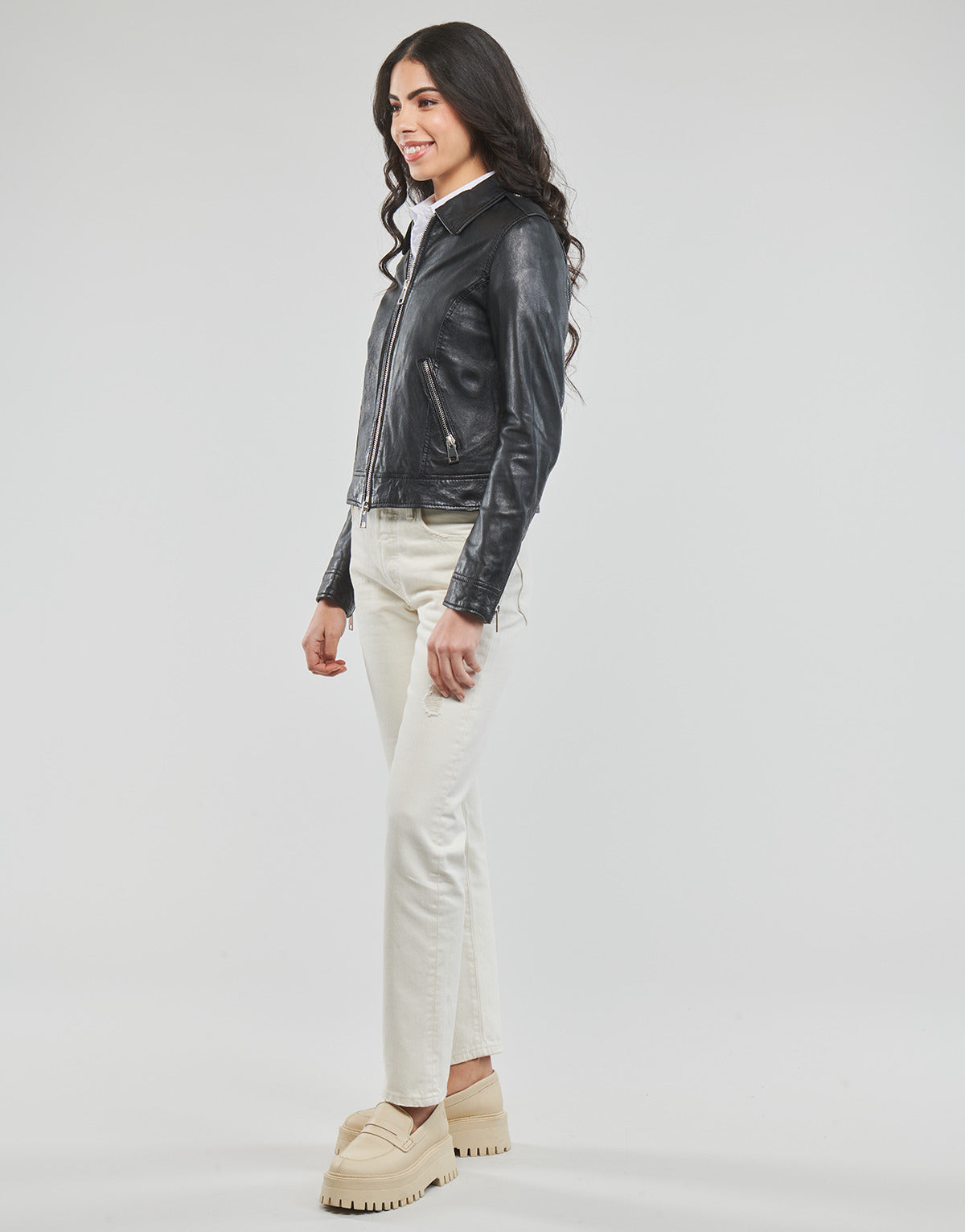 Giacca in pelle Donna Oakwood JADE 6 Nero