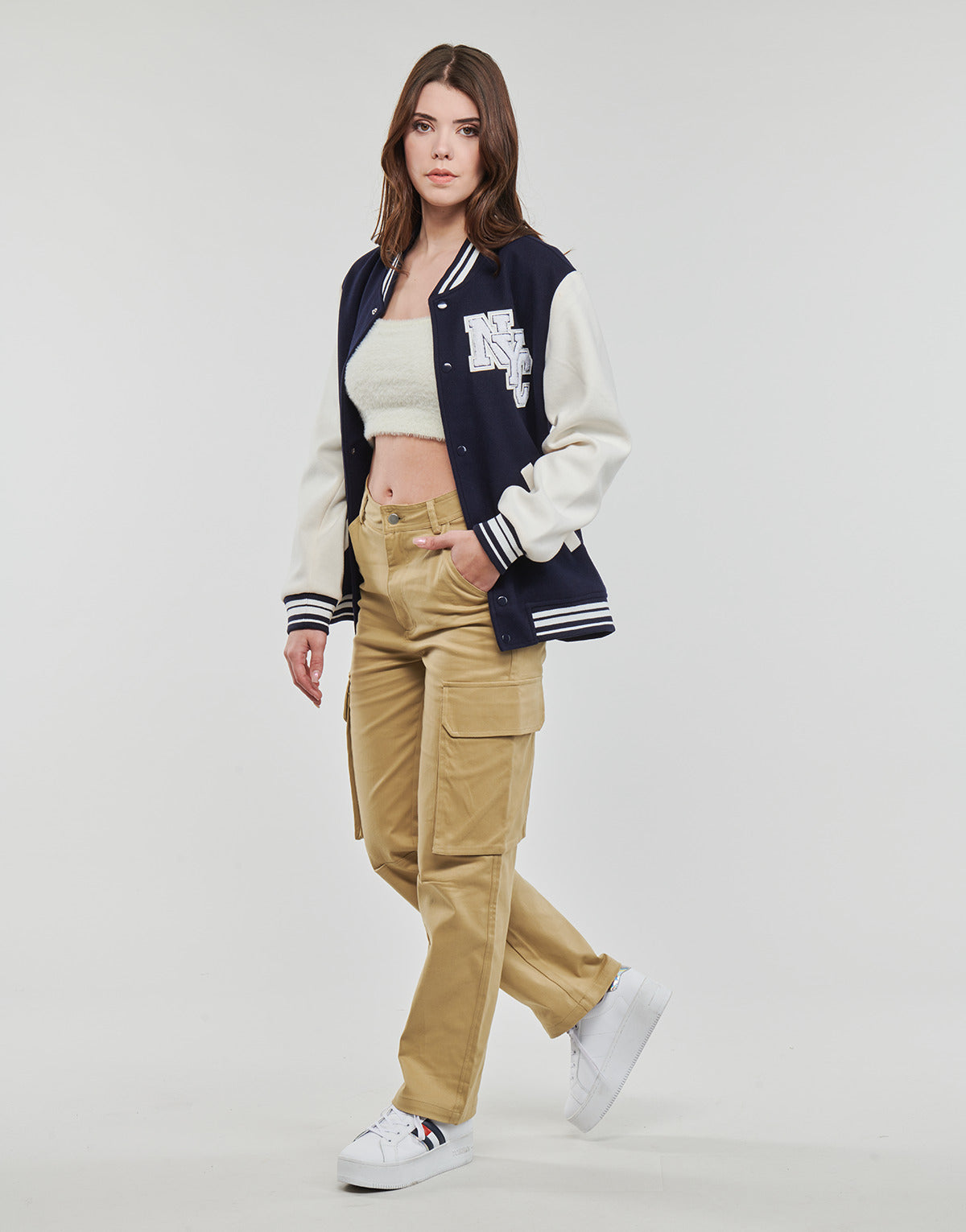 Pantalone Cargo Donna Moony Mood APALINE Beige