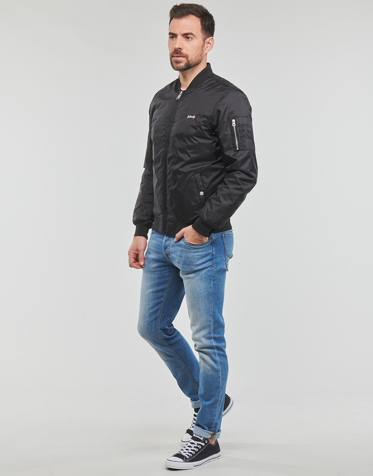 Giubbotto Uomo Schott  INDIANA  Nero