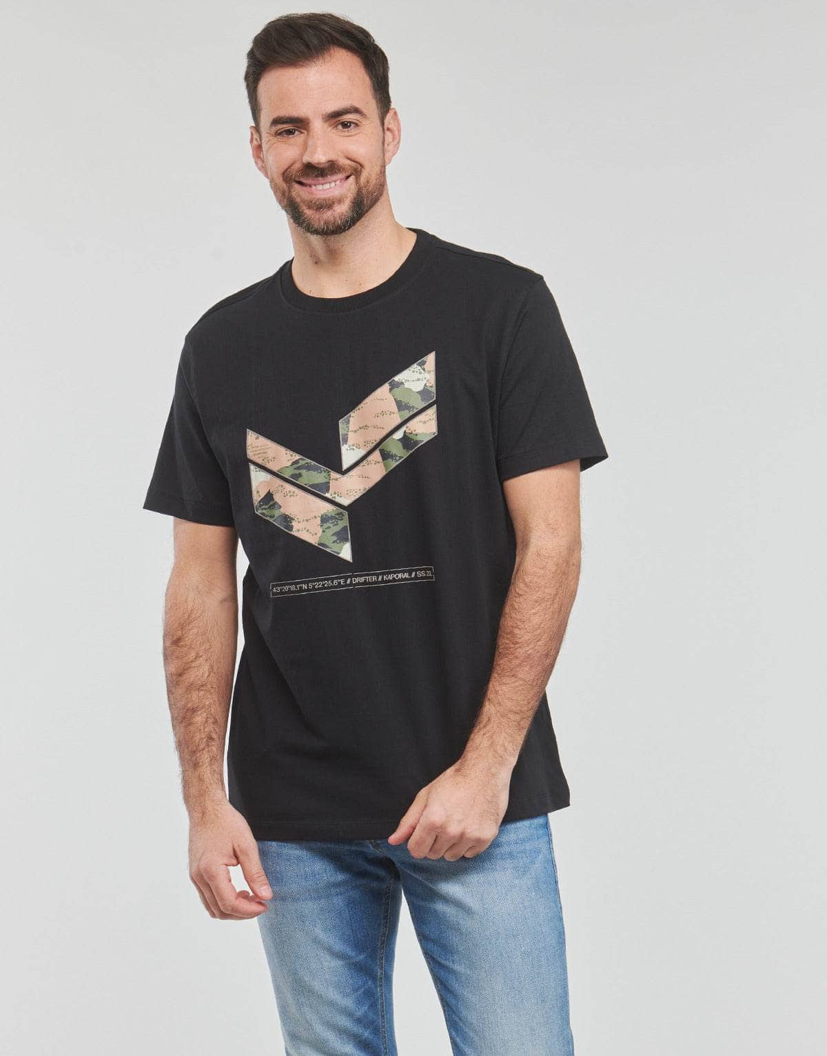 T-shirt Uomo Kaporal CLAY EXODE 2 Nero