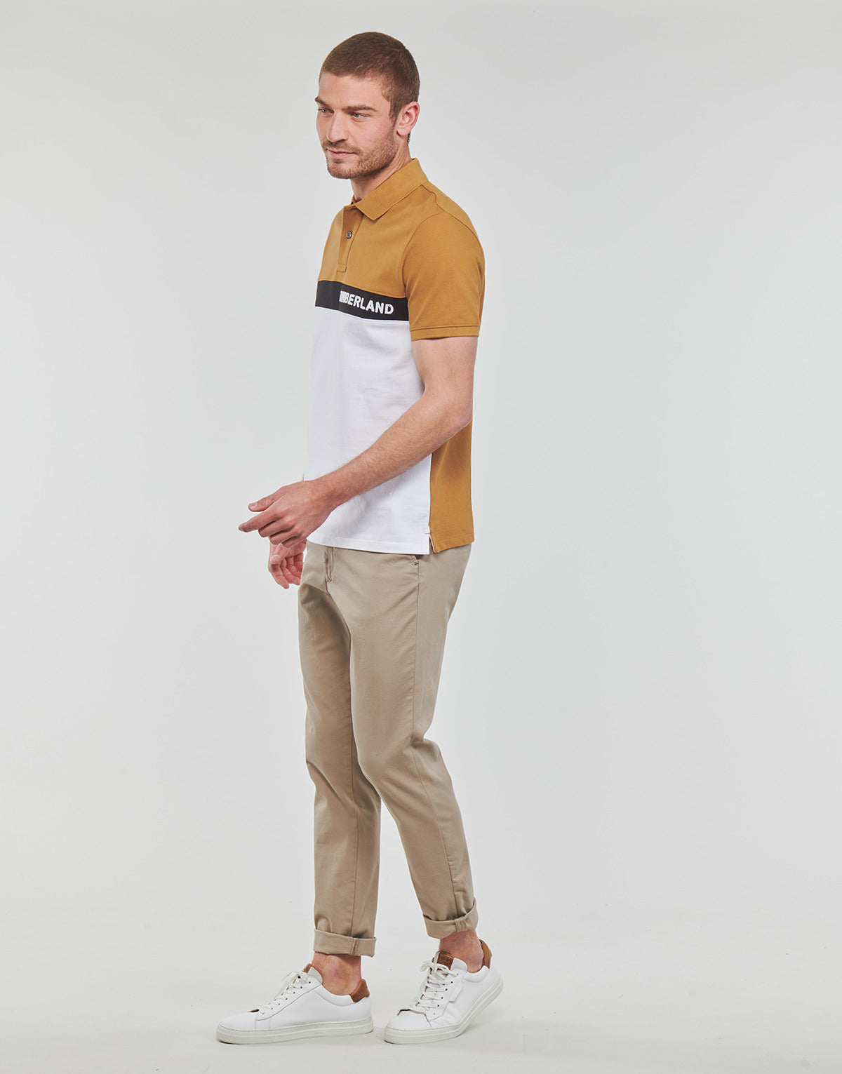 Polo Uomo Timberland SS Millers River Colourblock Polo Reg Bianco