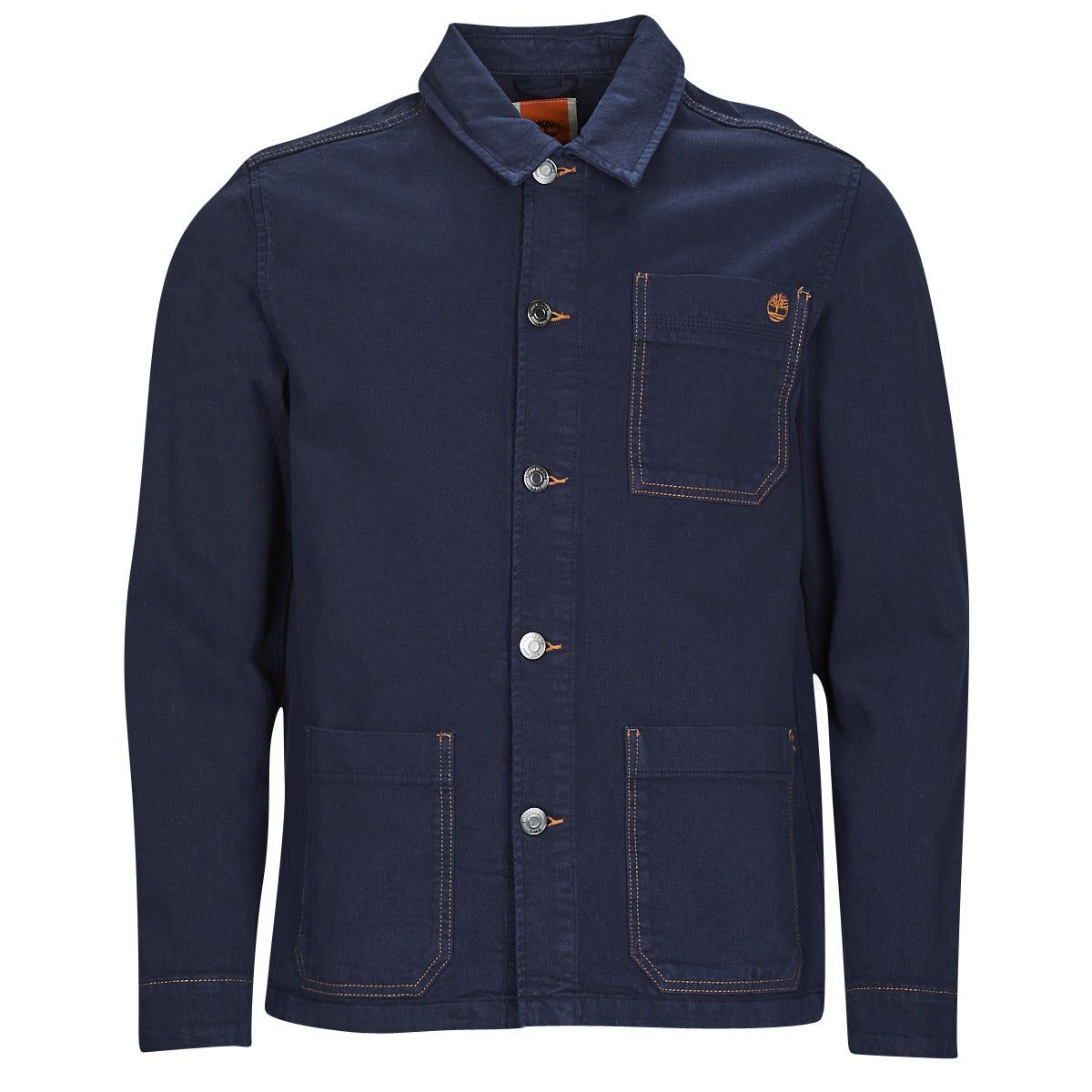 Giubbotto Uomo Timberland Work For The Future - Cotton Hemp Denim Chore Jacket Marine