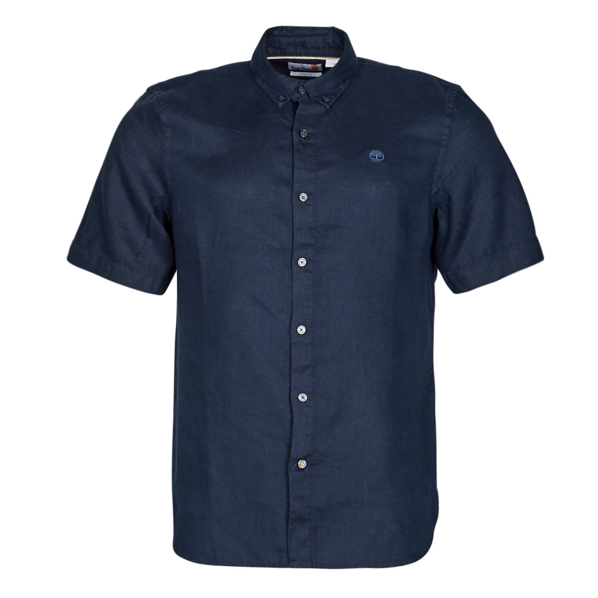 Camicia a maniche corte Uomo Timberland SS Mill River Linen Shirt Slim Marine