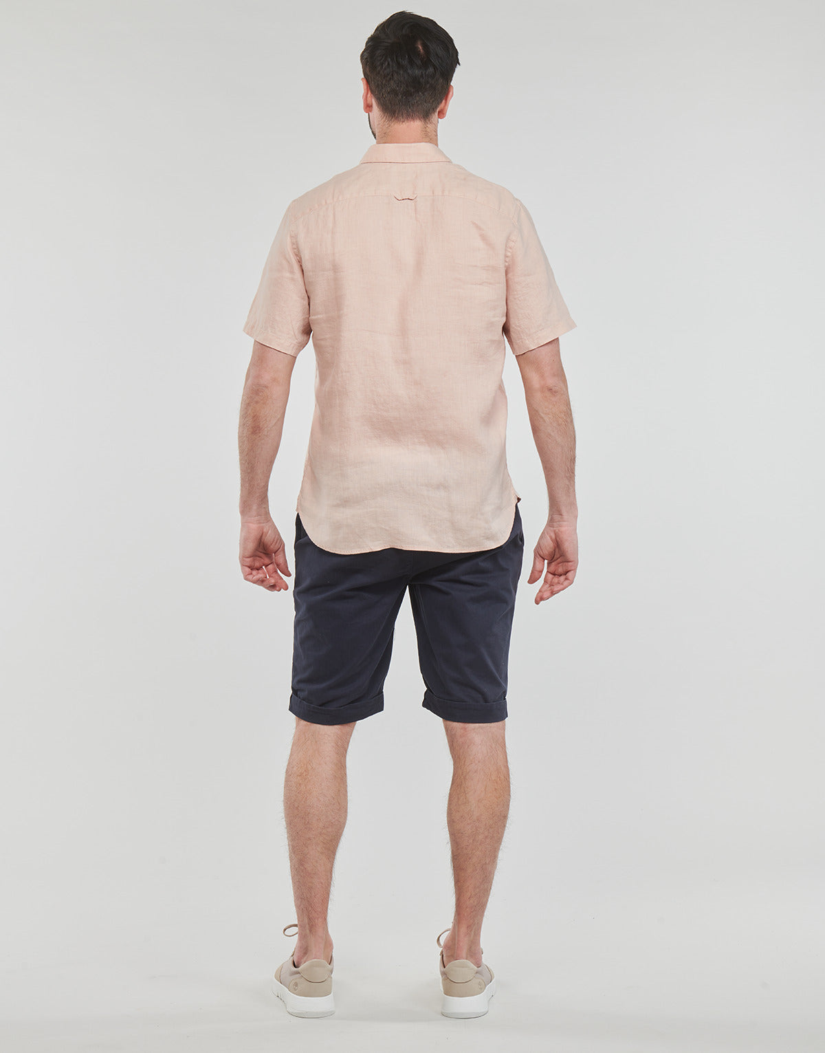 Camicia a maniche corte Uomo Timberland SS Mill River Linen Shirt Slim Rosa