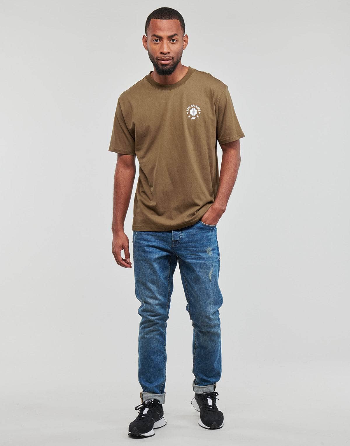 T-shirt Uomo New Balance MT33582-DHE Marrone