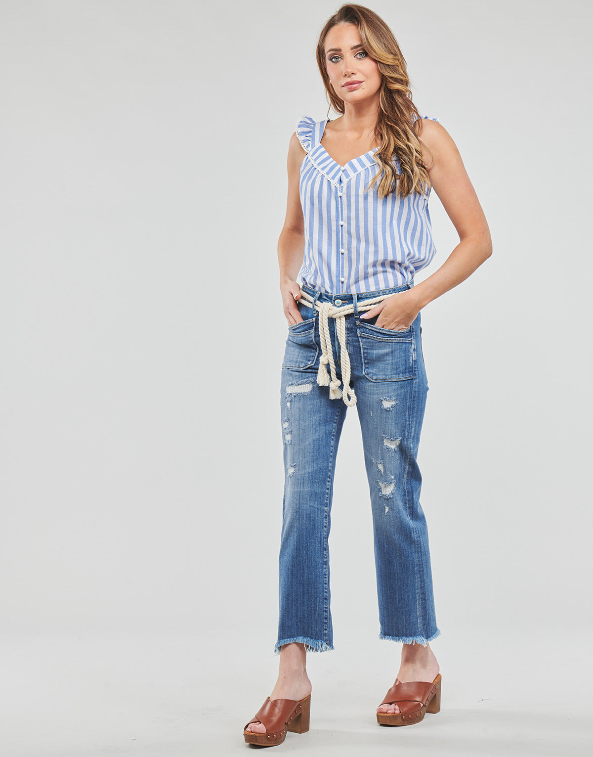 Jeans Donna Le Temps des Cerises PRICILIA Blu