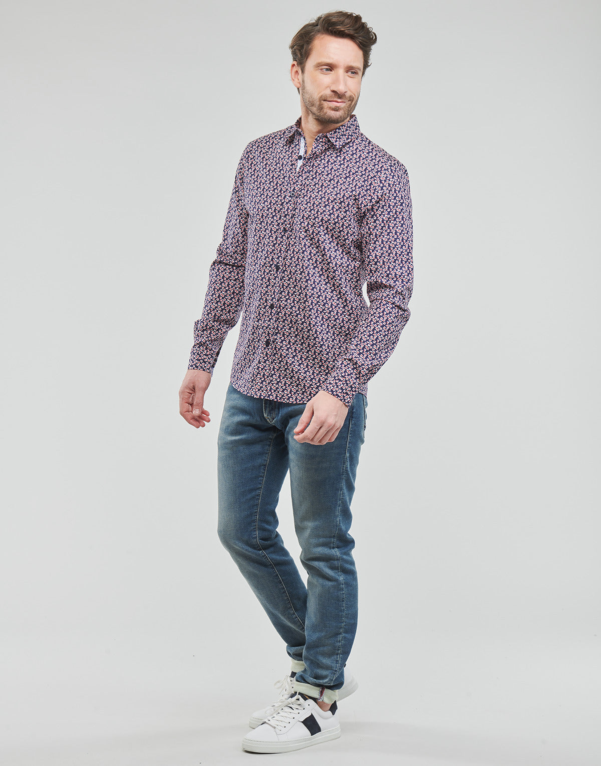 Jeans Slim Uomo Le Temps des Cerises 711 JOGG Blu