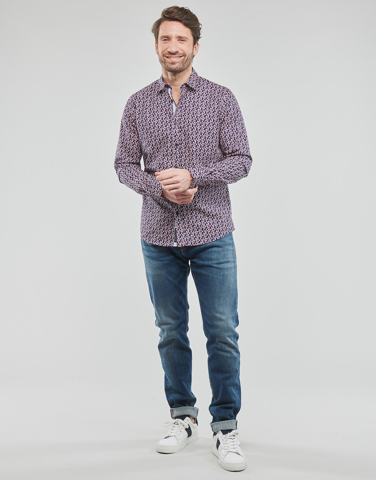 Jeans Slim Uomo Le Temps des Cerises 711 BASIC Blu